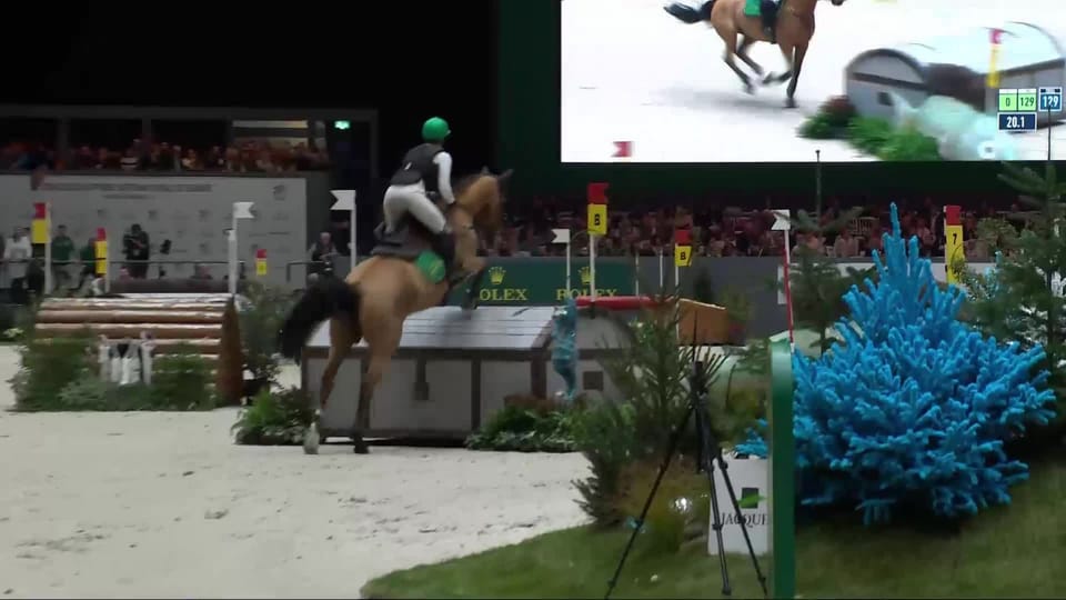 Hippisme CHI Genève, Cross indoor Mélody Johner (SUI) au pied du