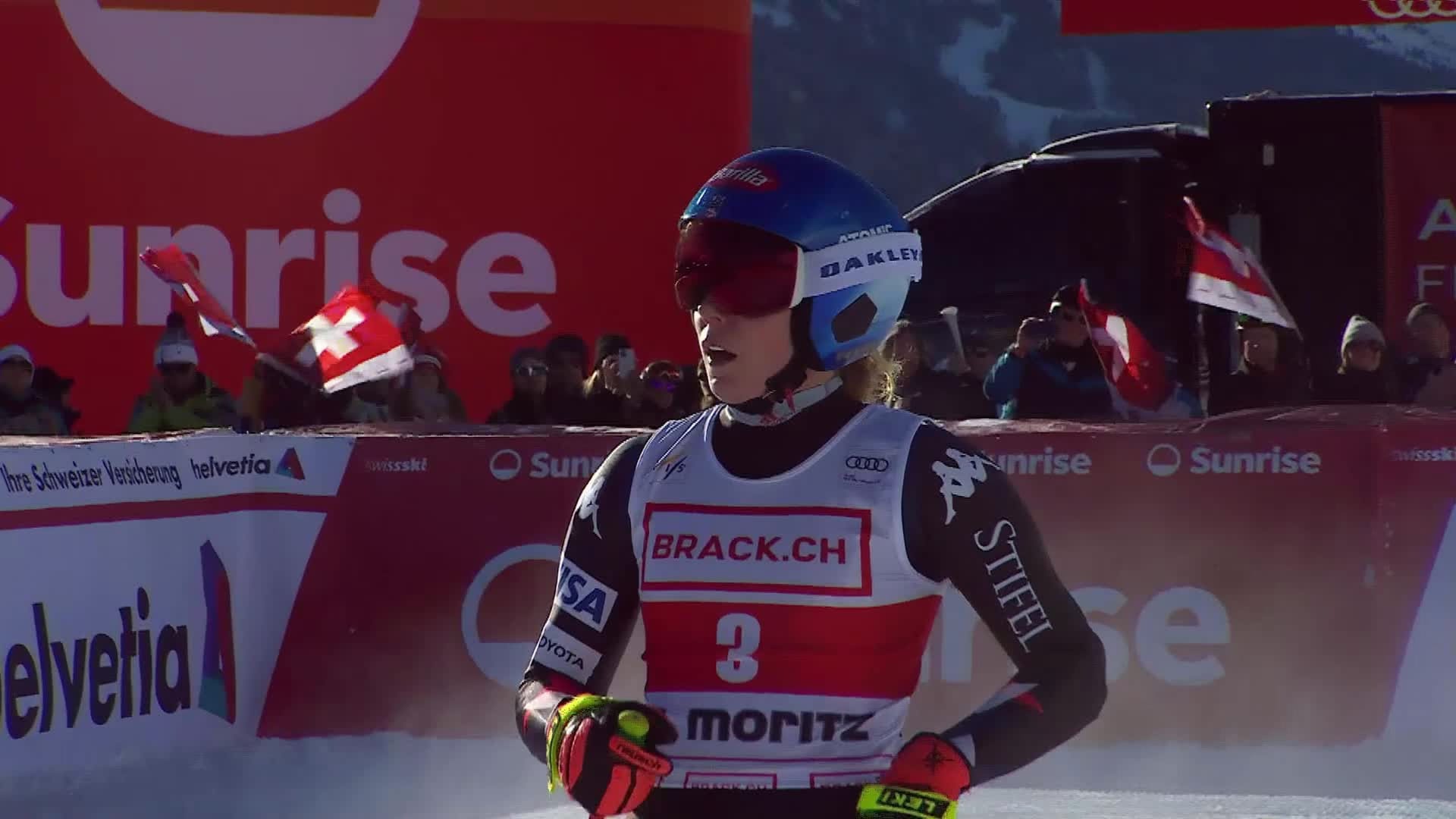 Ski alpin: Mikaela Shiffrin remporte la descente de Saint-Moritz