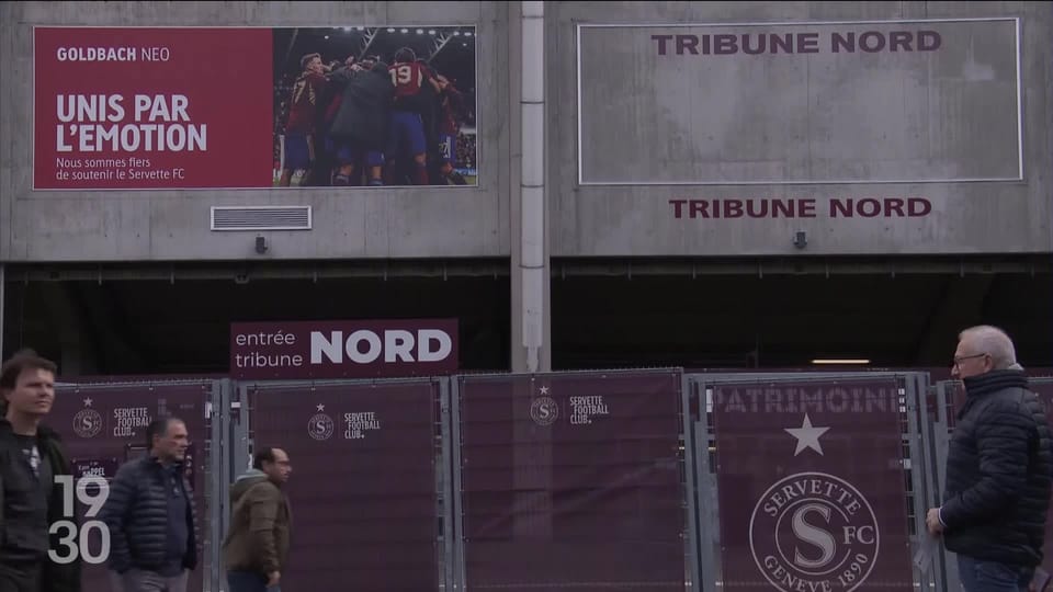 19h30 - La tribune nord du Stade de Genève est restée fermée lors du match contre Winterthour - Play RTS