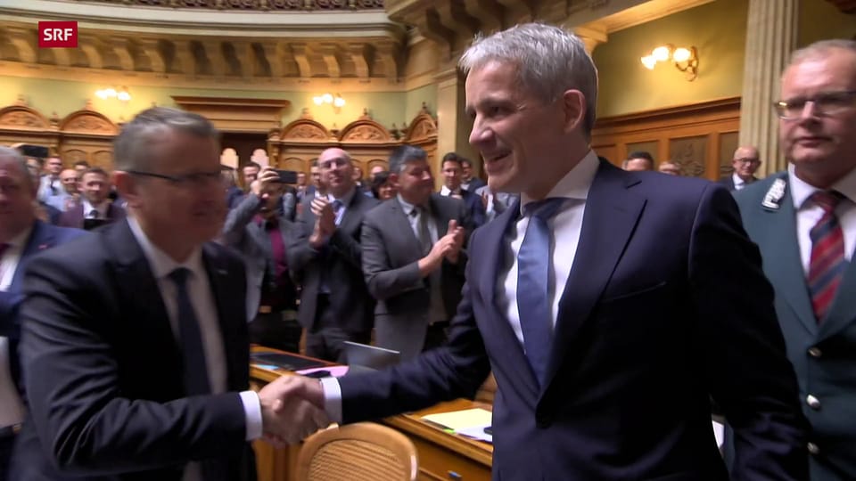 Die Bundesversammlung feiert Bundesrat Beat Jans