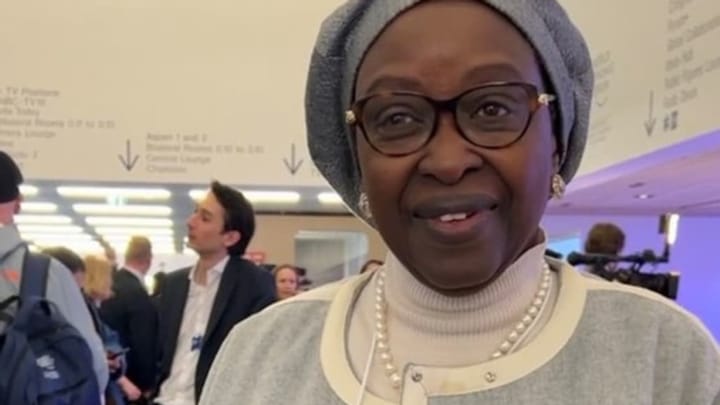 Al WEF cun Bineta Diop (Femmes Africa Solidarité)