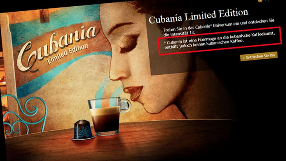Cubanía: Nespresso-Kapseln ohne kubanischen Kaffee