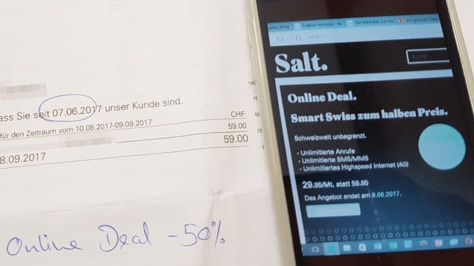 Online-Deal von Salt: Handyabo ist plötzlich doppelt so teuer