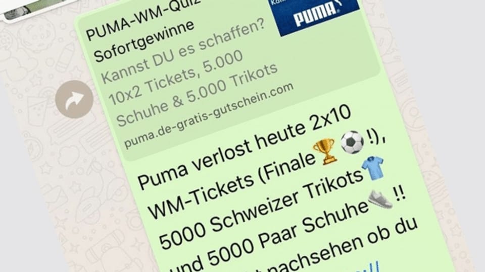 «Schredder»: Gefälschter Fussball-Wettbewerb über Whatsapp