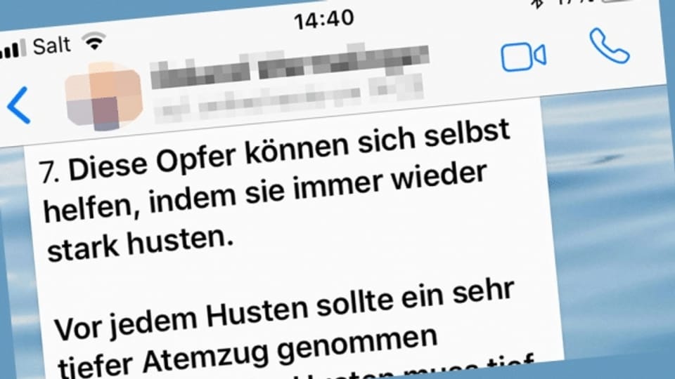 Whatsapp-Kettenbrief: Husten hilft nicht gegen Herzinfarkt!