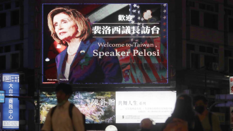 Nancy Pelosi in Taiwan: Peking droht mit Gegenmassnahmen