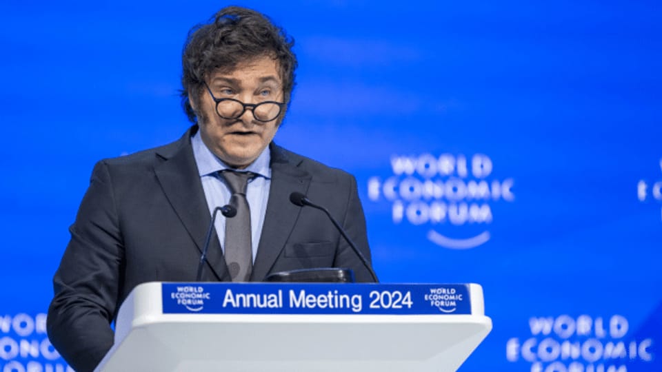 Argentiniens Präsident Milei wettert am WEF gegen den Sozialismus
