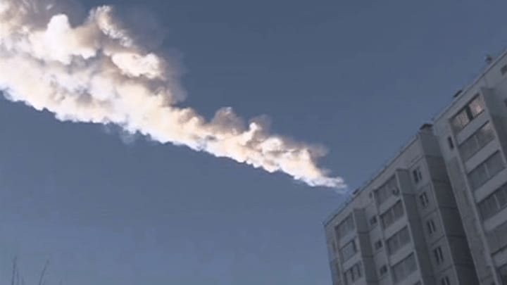 Russland von Meteorit getroffen