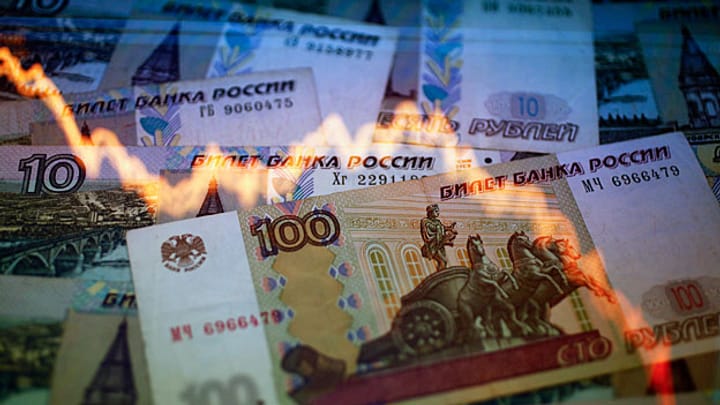 Russische Zentralbank kämpft gegen schwachen Rubel