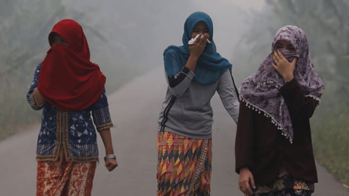 Rauch nebelt Millionen Menschen in Südostasien ein