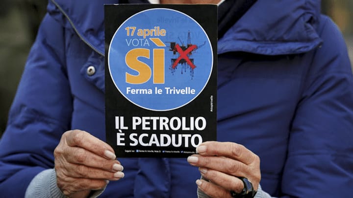 Abstimmung über Italiens Öl- und Gasvorkommen
