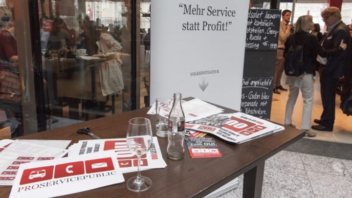 Enttäuschung bei den «Pro-Service-Public»-Initianten Enttäuschung bei den «Pro-Service-Public»-Initianten