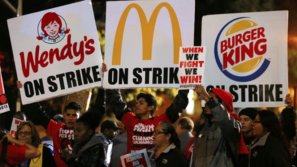 USA: Proteste für höhere Mindestlöhne