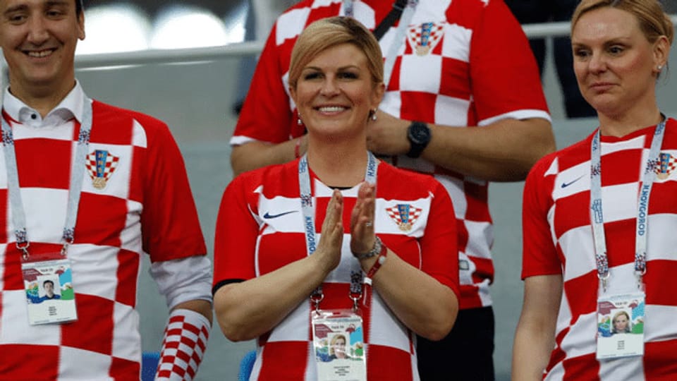 Kroatiens Präsidentin sonnt sich im Glanz der Fussballer