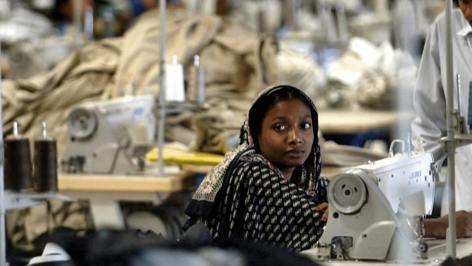 Verwundbare globale Textil-Lieferkette