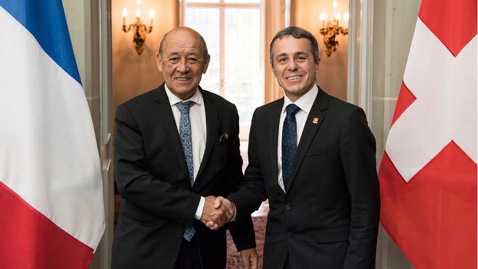Frankreichs Aussenminister zu Besuch in der Schweiz