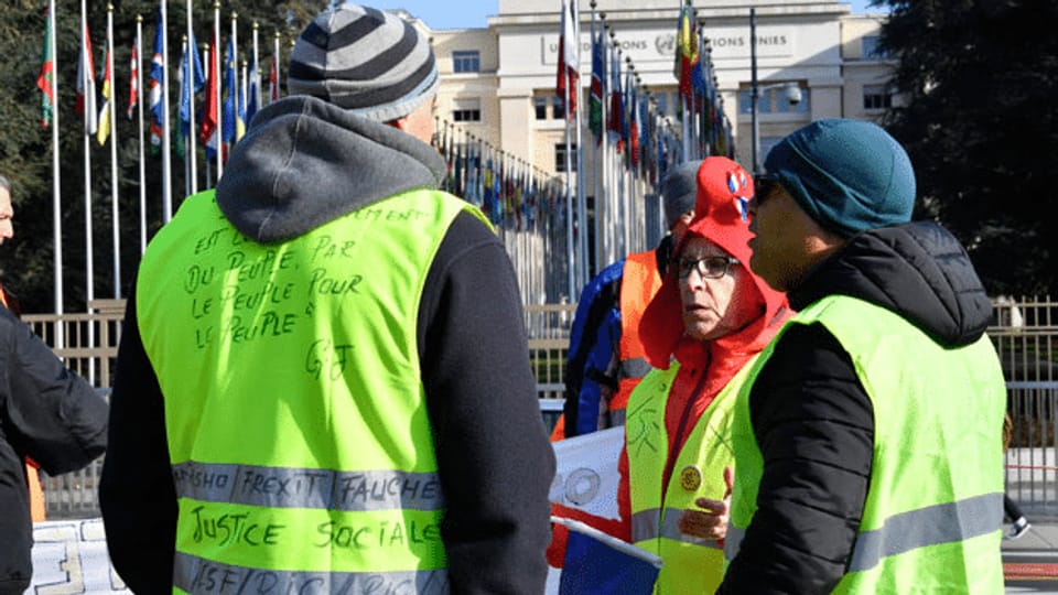 «Gilet jaunes» demonstrieren in Genf