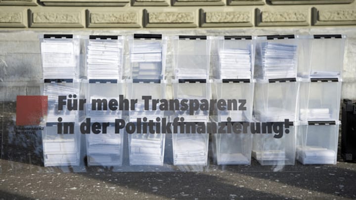 Transparenz-Initiative: Arme gegen reiche Parteien?