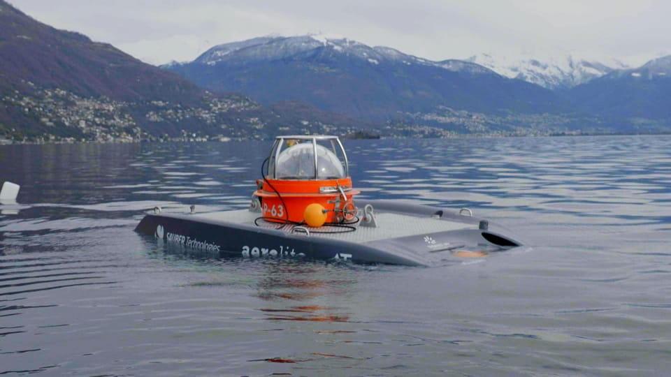 Das U-Boot P-63 im Lago Maggiore