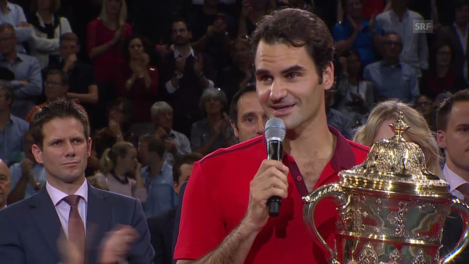 «Freude ist riesig» - Roger Federer bei der Siegerehrung