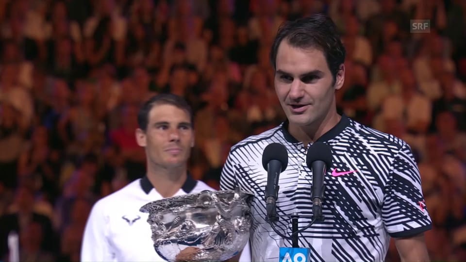 Die Siegesrede von Federer