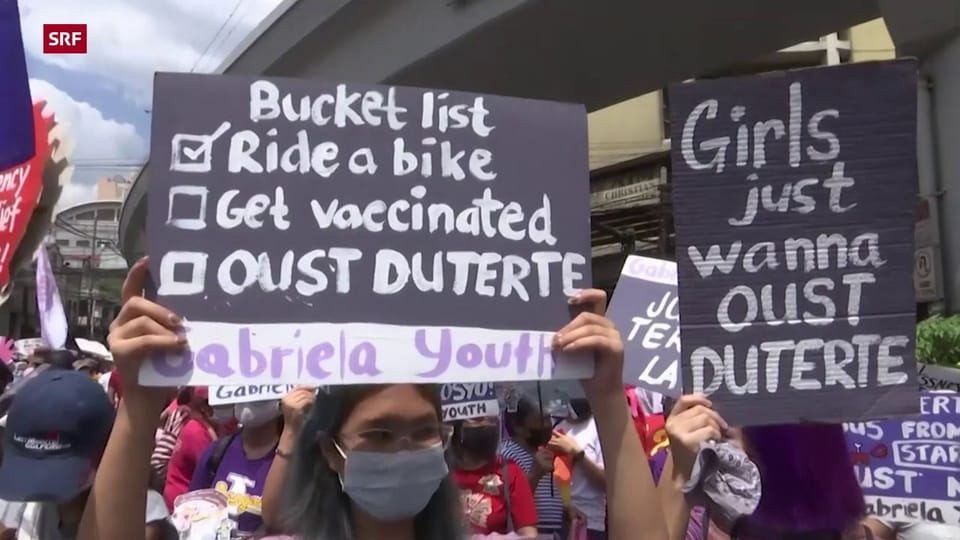 In Manila protestieren die Frauen gegen Präsident Duterte