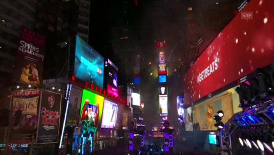 Silvester am New Yorker Times Square