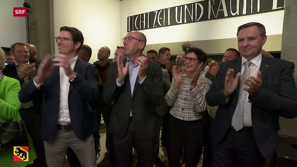 Wahlverkündung in Bern, SVP und SP legen zu