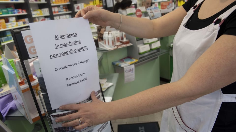 Gesichtsmasken ausverkauft: Doch die Tessiner vertrauen den Behörden