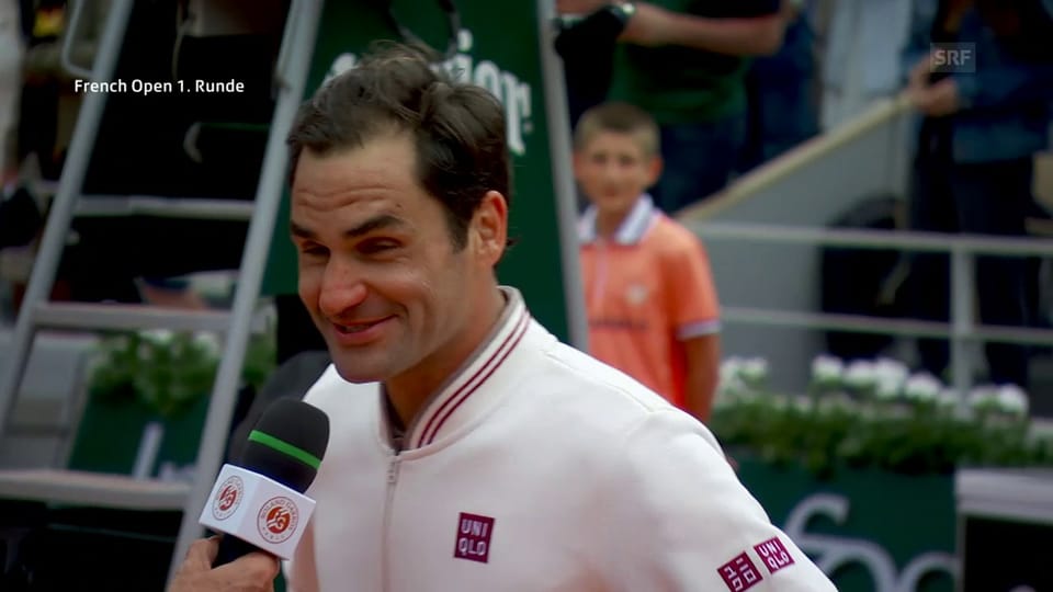 Federer im Platzinterview (franz.)