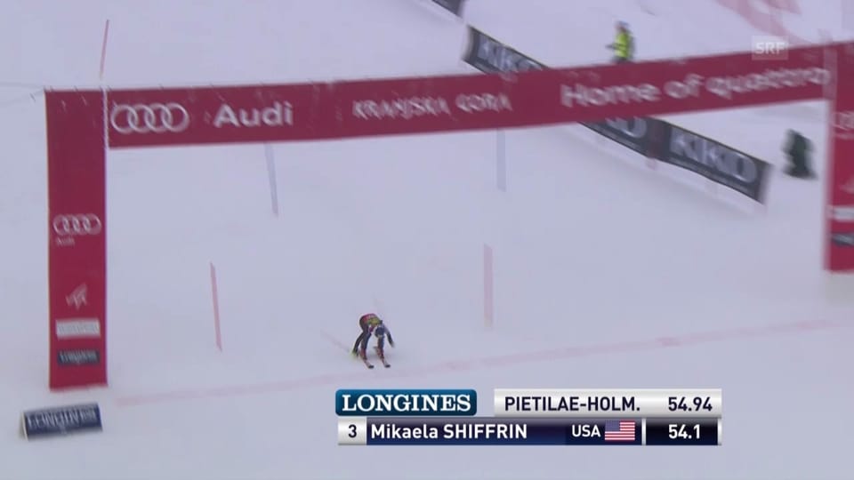 1. Lauf von Mikaela Shiffrin («sportlive», 02.02.2014)