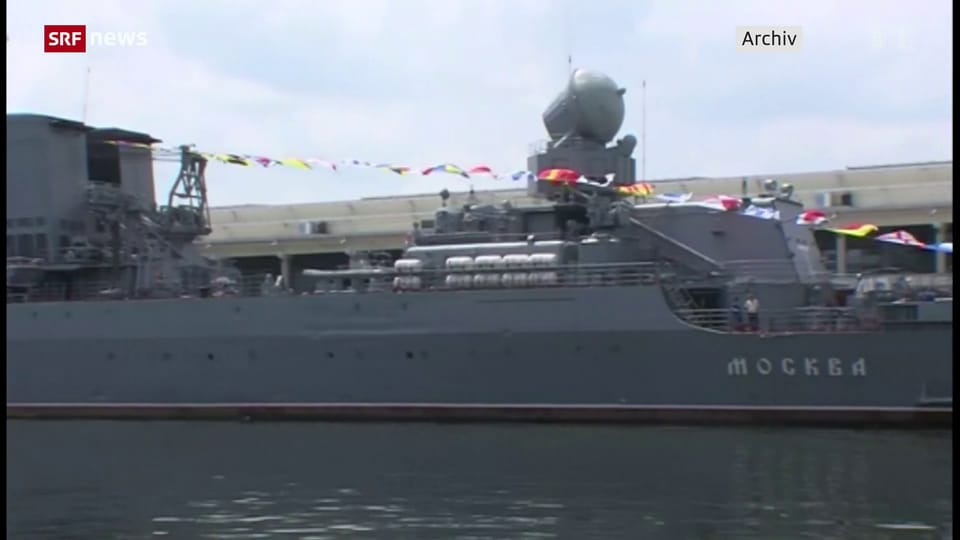 Aus dem Archiv: Russisches Kriegsschiff «Moskwa» gesunken