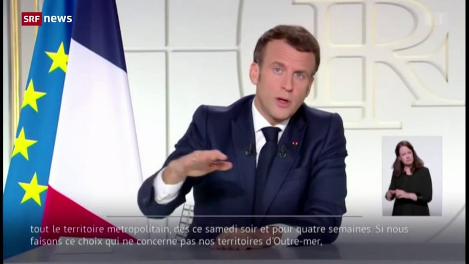 Frankreichs Präsident Macron verkündet Shutdown