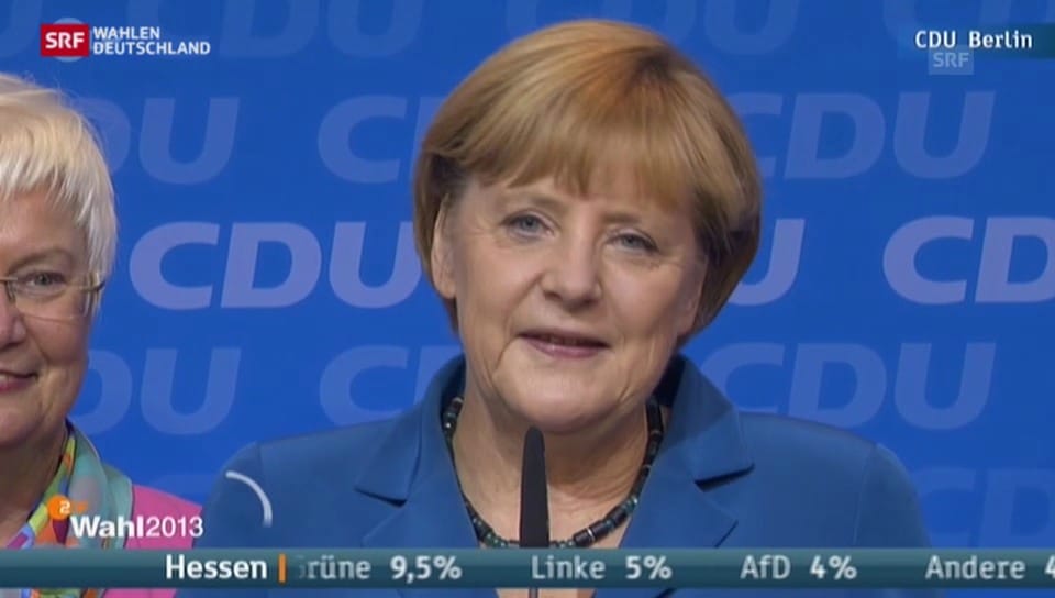 Merkels Reaktion zum Wahlergebnis