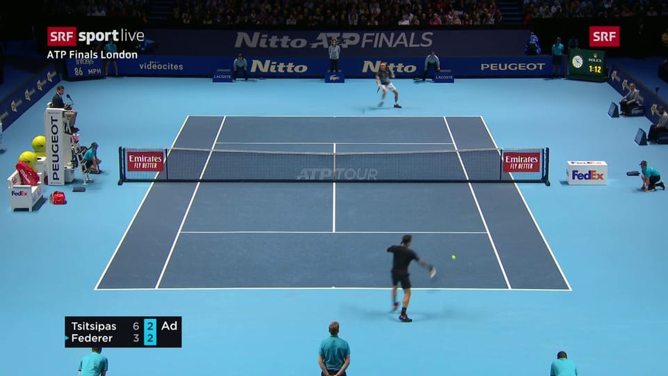 Live-Highlights Federer - Tsitsipas