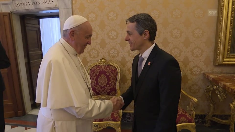Papst Franziskus empfängt Aussenminister Cassis