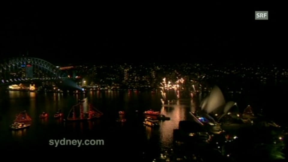Sieben Tonnen Feuerwerk in Sydney (unkommentiert)