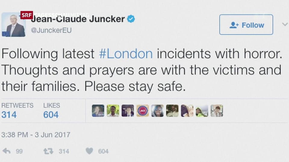 Reaktionen auf den Anschlag in London