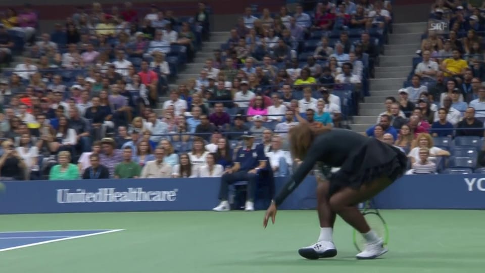 Schrecksekunde für Serena Williams