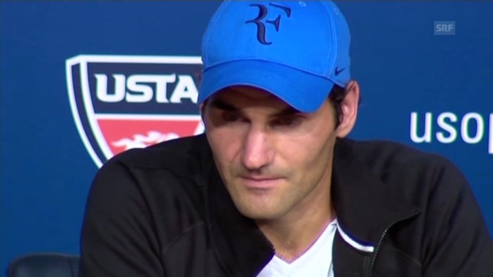 Federer an der Medienkonferenz