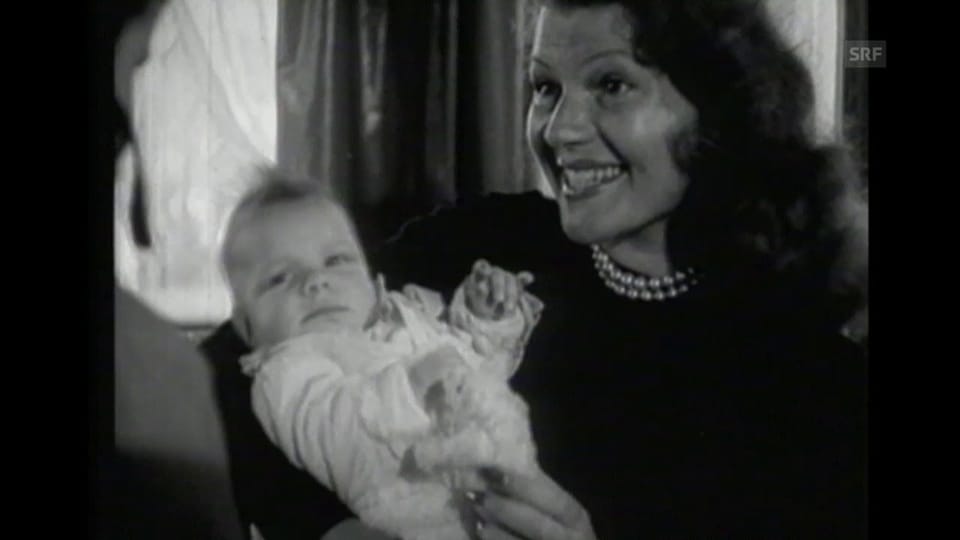 «Rita Hayworth gebärt in der Schweiz», Filmwochenschau, 24.3.1950