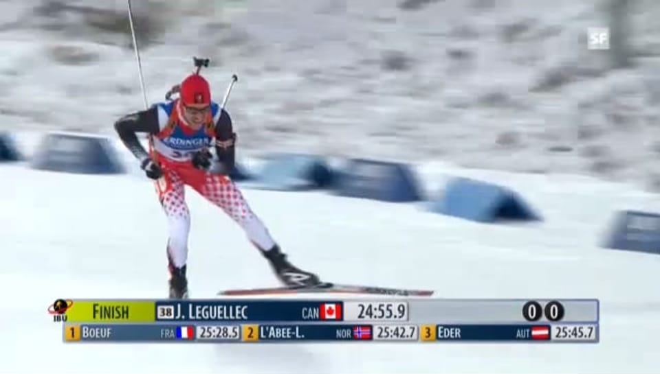 Biathlon: Jean Philippe Leguellec auf dem Weg zu seinem 1. Weltcupsieg («sportlive»)