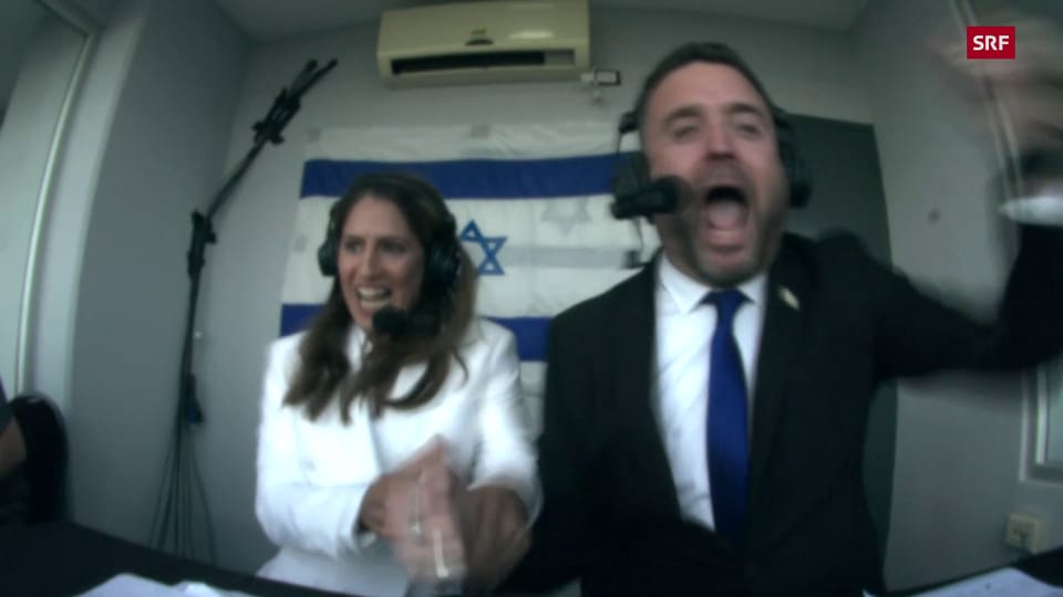 Grosse Emotionen bei israelischem Kommentatoren-Duo