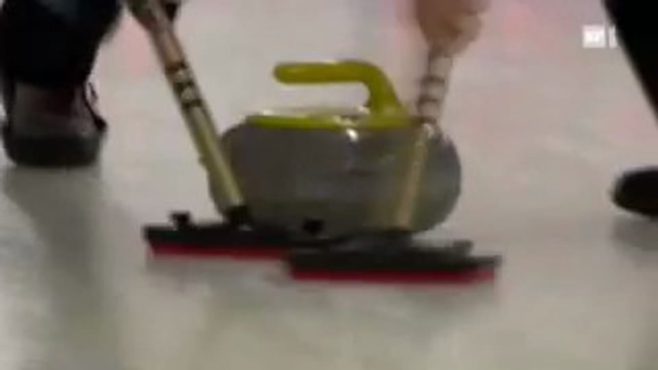 Wischen beim Curling
