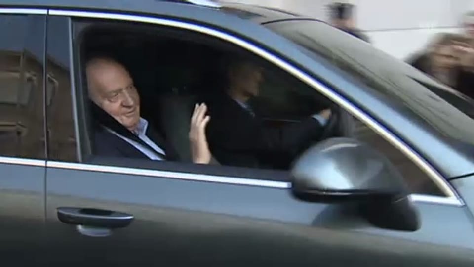 Juan Carlos' Ankunft im Krankenhaus