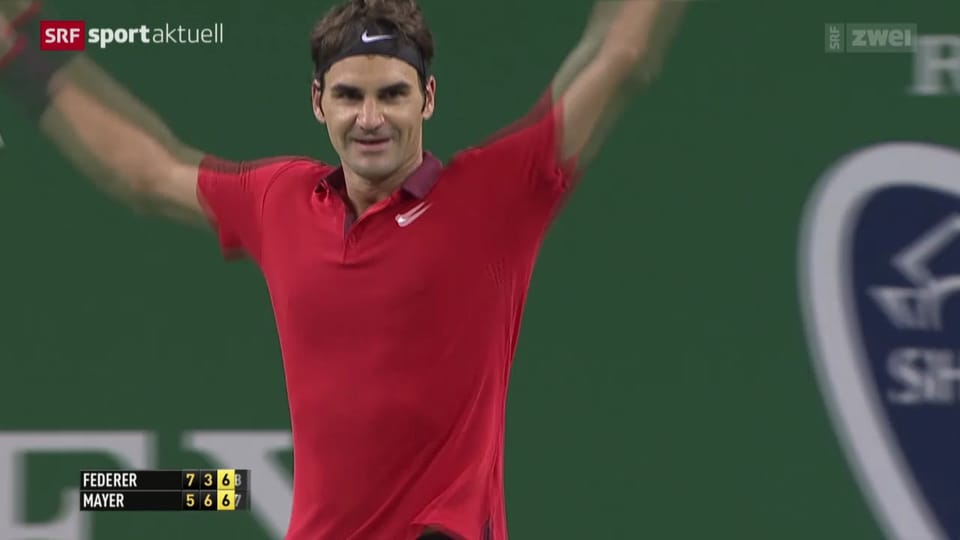 2014: Federer wehrt gegen Mayer 5 Matchbälle ab
