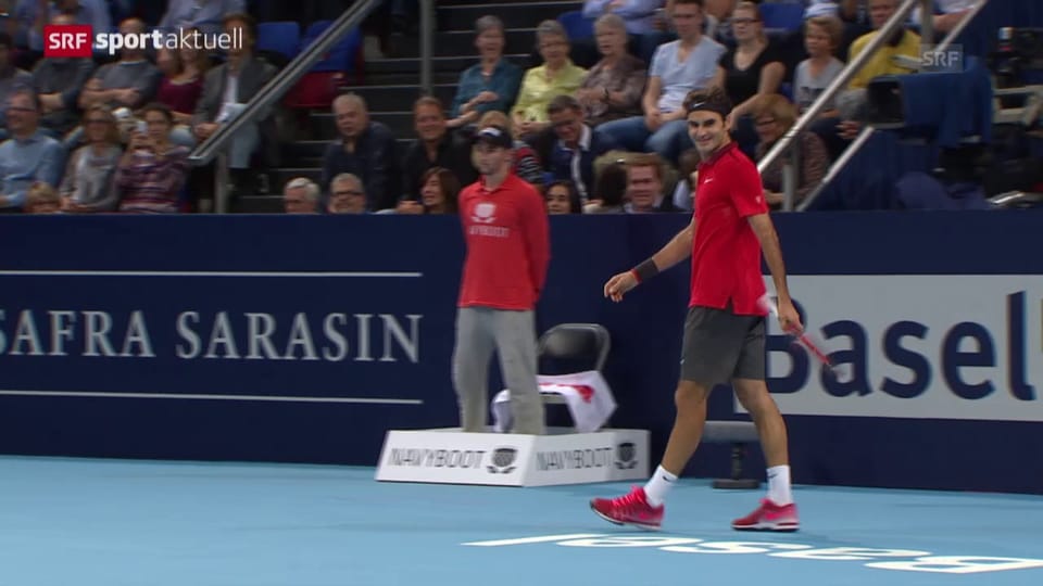 Federer-Dimitrov in Basel 2014 («sportaktuell» vom 24.01.2014)