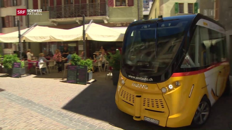 Selbstfahrende Postautos - eine Schweizer Premiere