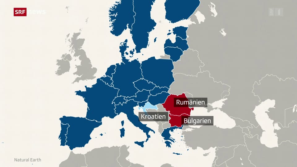 Kroatien neu im Schengenraum, Bulgarien und Rumänien bleiben aussen vor