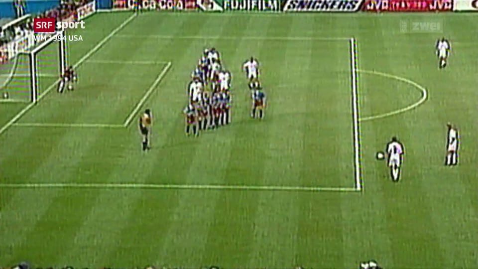 Szenen aus dem WM-Spiel zwischen der Schweiz und den USA 1994
